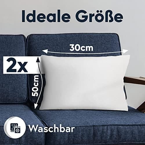 Moon 2er Pack Nonwoven Füllkissen - Festes Gehalte - 40x40cm - OEKO-TEX Standard 100 -Ideal für Möbelneuverputzung und C