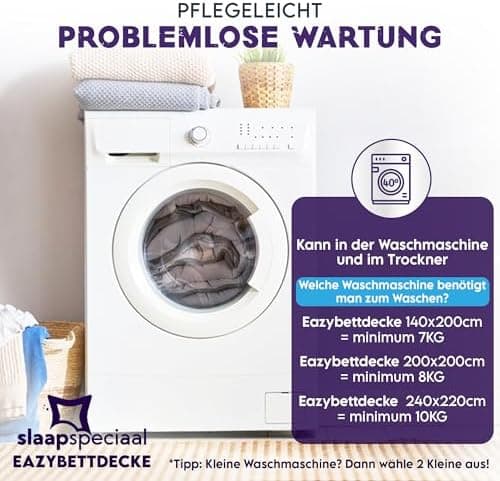 Bettdecke ohne Bezug 135x200 Grau Beige - Wärmeklasse 2 Steppdecke mit Gelfasern für Daunengefühl - Ganzjahresdecke