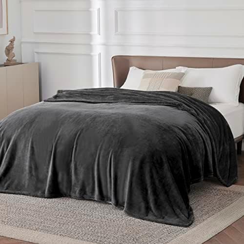 BEDSURE Wohndecke Warm Grau - Weich, Fleecedecke für Frauen, Couch Überwurf 150x200cm