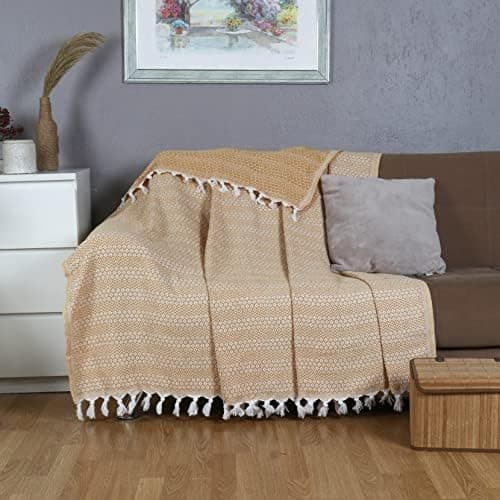Tuiste Einzelbett Tagesdecke Hellgrau, kuschelige Couchüberwurf, Sommerdecke 150x200 cm  
Tuiste Einzelbett Tagesdecke H