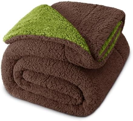 Exclusivo Mezcla Decke, Warme Kuscheldecke für Bett und Sofa, Tiefviolett/Lila 130x150 cm