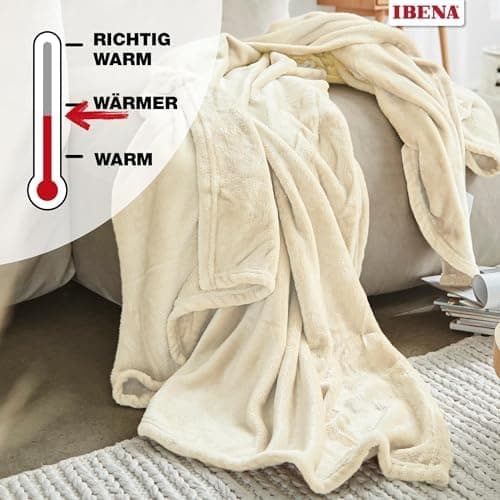 Ibena Kuscheldecke Olbia - flauschig, warm & waschbar, ideal für Kinder im Rose Farbton OEKO-TEX STANDARD 100  
Ibena Ku