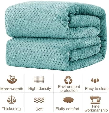 Kuscheldecke Super Soft Flanell für Home & Office Himmelblau