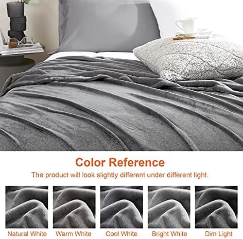 EHEYCIGA Flauschig weiche Kuscheldecke Grau 130x165 für Wohnzimmer und Sofa OEKO-TEX
| EHEYCIGA weiche warme Fleecedeck