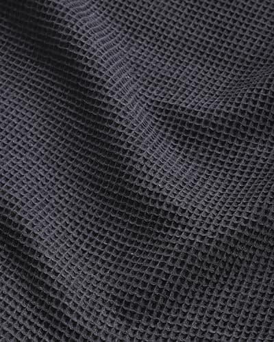 Premium Waffelpique Tagesdecke Grau 160x220cm - Leichte Sommerdecke für Bett und Sofa - 100% Baumwolle