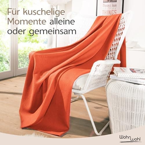 Tagesdecke Grau 100% Baumwolle Pflegeleicht Sommerdecke