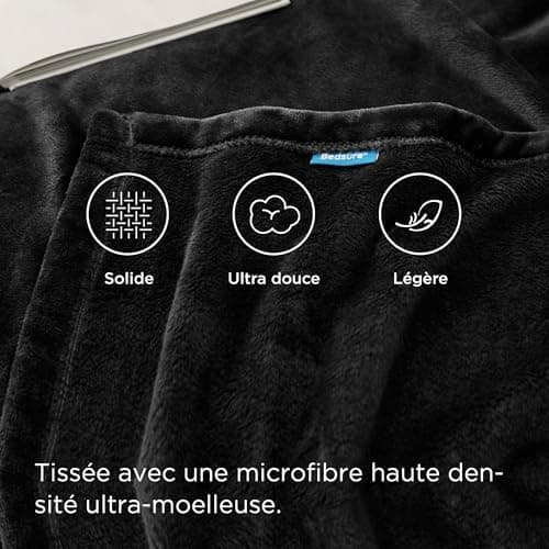 BEDSURE Wohndecke Warm Grau - Weich, Fleecedecke für Frauen, Couch Überwurf 150x200cm