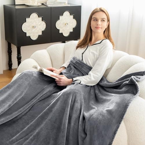 CozyLux Kuscheldecke Flauschig für 4 Jahreszeiten - Weich/Warm/Leicht - Sofa/Bett/Couch 150x200cm Grau