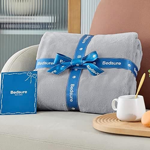 BEDSURE Wohndecke Warm Grau - Weich, Fleecedecke für Frauen, Couch Überwurf 150x200cm