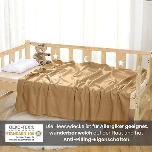Wometo 10er Vorteilspack Fleecedecke grau Anti-Pilling Kettelrand