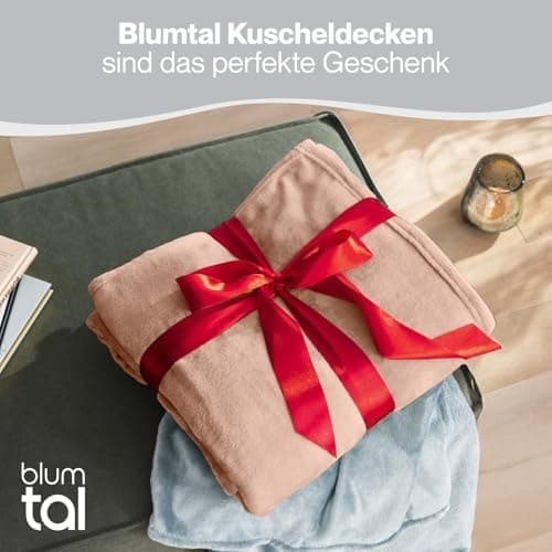 Blumtal wohndecke Anthrazit - flauschig - Oeko-TEX zertifiziert - 130x150 cm - Couch & Wohnzimmernutzung - Fliesdecke -