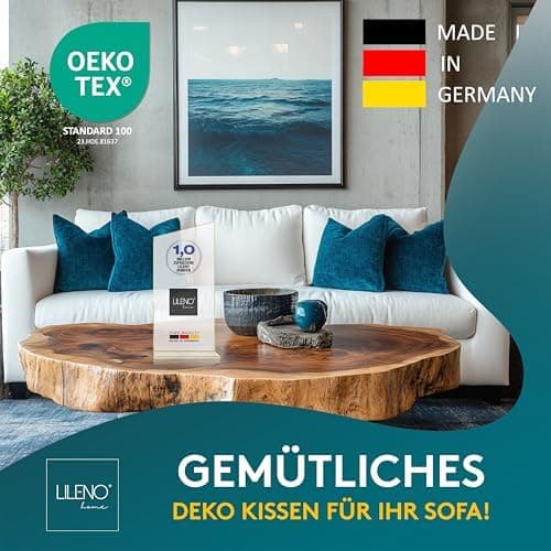 LILENO HOME 95°C waschbares Kissenfüllungsset - ideal für Allergiker - Polyester Innenkissen 40 x 40 cm als Couchkissen,