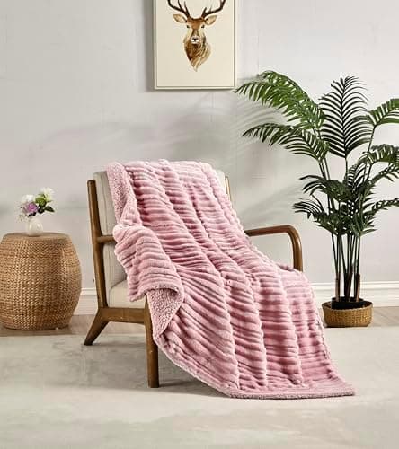 Miracle Home Wendbare Fleecedecke aus Mikrofaser, weich, warm und maschinenwaschbar, für den ganze Haushalt, 130 x 160 c