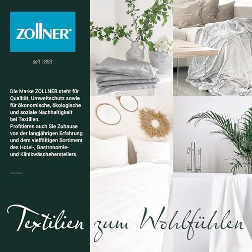 ZOLLNER Deluxe Daunenkissen - Hotelqualität – für Allergiker geeignet – Made in Germany - 40x40 cm - OEKO-TEX STANDARD 1