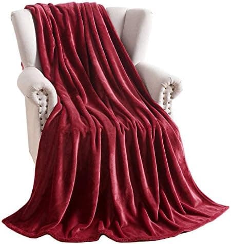 TASTHROW Weiche Fleecedecke für Wohnzimmer, Soft und Warm Tagesdecke, perfekt für Familie und Gäste (Rosa, 130x180cm)
