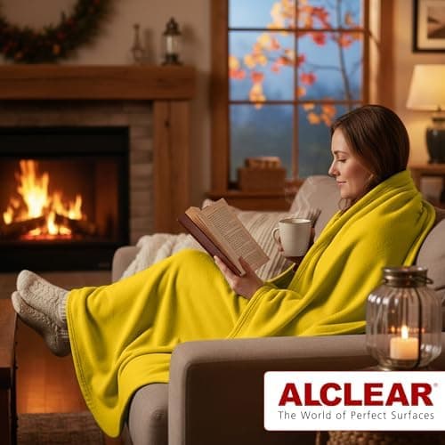 ALCLEAR Schokobraun Fleecedecken 130x160 cm, über 200 g/m2, SOFAGEDECKE DECKE Wohndecke Picknickdecke OEKO-TEX