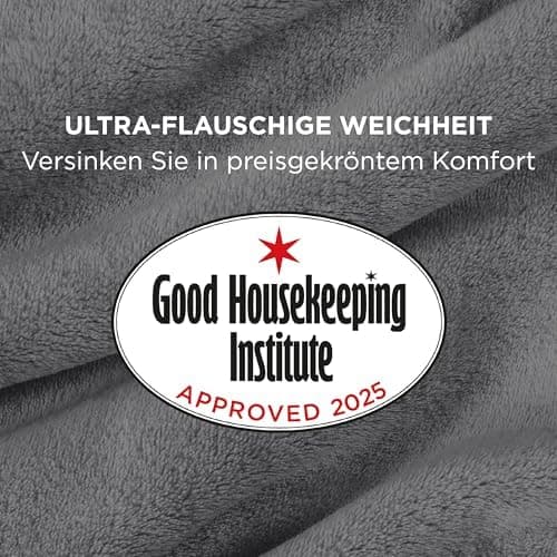 BEDSURE Wohndecke Warm Grau - Weich, Fleecedecke für Frauen, Couch Überwurf 150x200cm
