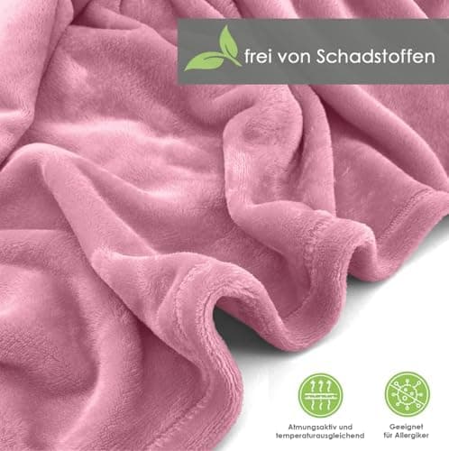 Heimtexland Kuscheldecke flauschig Oekotex warm Super Soft Decke 130x170 cm Bordeaux weinrot