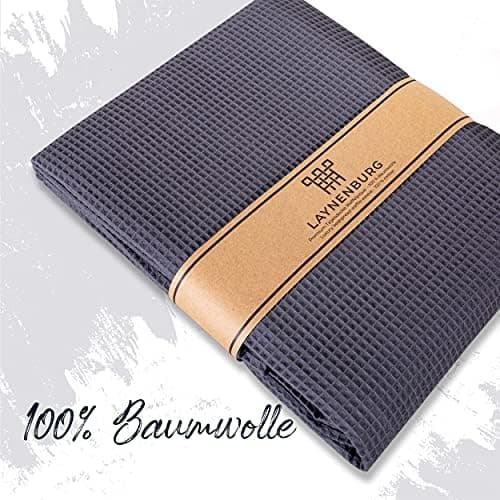 LAYNENBURG Premium Sommerdecke 150 x 200 cm - Waffelpique 100% Baumwolle - Creme OEKO-TEX STANDARD 100
