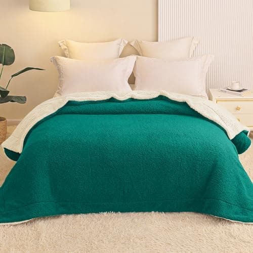 Exclusivo Mezcla Decke, Warme Kuscheldecke für Bett und Sofa, Tiefviolett/Lila 130x150 cm