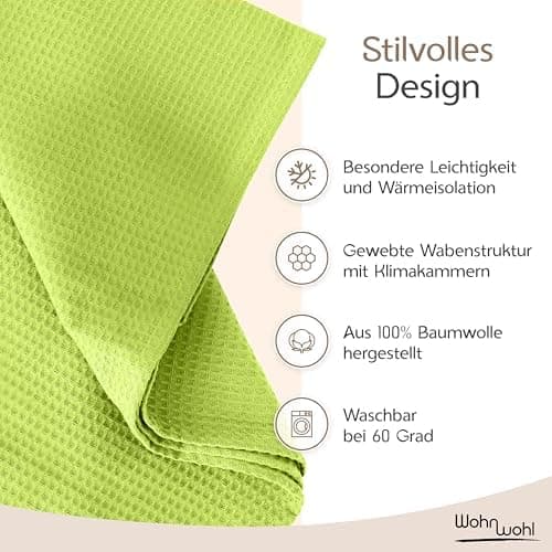 Tagesdecke Grau 100% Baumwolle Pflegeleicht Sommerdecke