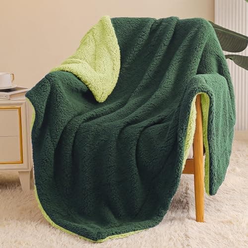 Exclusivo Mezcla Decke, Warme Kuscheldecke für Bett und Sofa, Tiefviolett/Lila 130x150 cm