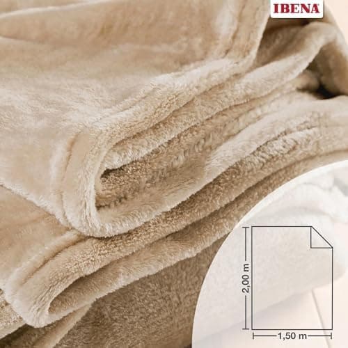 Ibena Kuscheldecke Olbia - flauschig, warm & waschbar, ideal für Kinder im Rose Farbton OEKO-TEX STANDARD 100  
Ibena Ku