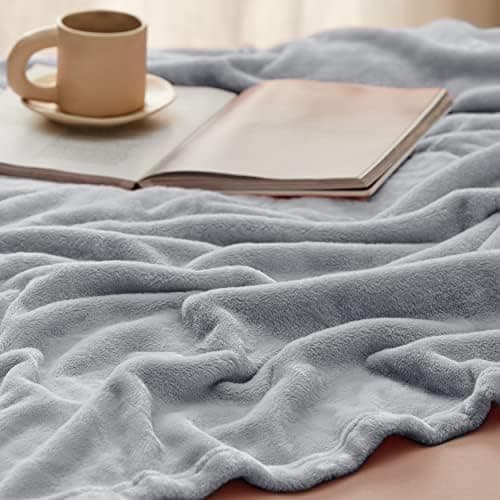 BEDSURE Wohndecke Warm Grau - Weich, Fleecedecke für Frauen, Couch Überwurf 150x200cm