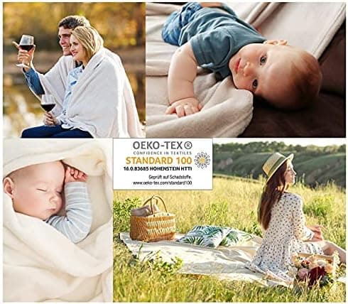 Heimtexland Kuscheldecke flauschig Oekotex warm Super Soft Decke 130x170 cm Bordeaux weinrot