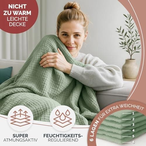 Blumtal Oeko-TEX Tagesdecke 150x200 cm - Bettüberwurf Anthrazit - Baumwolle 100% - leichte Kuscheldecke - Couch Überwurf