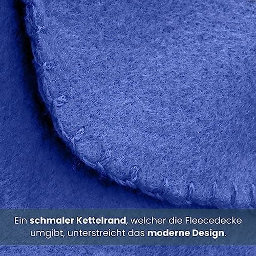 Wometo 2er Set Polar Fleecedecke OekoTex Lilaviolett Anti-Pilling Kettelrand