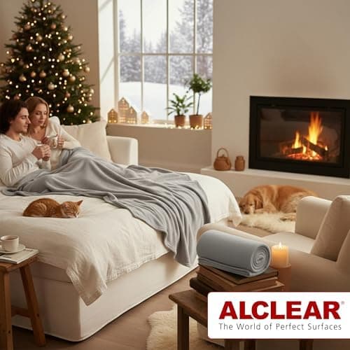 ALCLEAR Schokobraun Fleecedecken 130x160 cm, über 200 g/m2, SOFAGEDECKE DECKE Wohndecke Picknickdecke OEKO-TEX