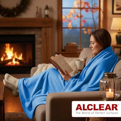 ALCLEAR Schokobraun Fleecedecken 130x160 cm, über 200 g/m2, SOFAGEDECKE DECKE Wohndecke Picknickdecke OEKO-TEX