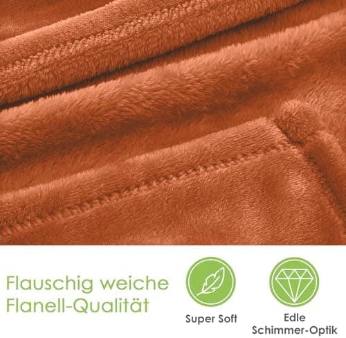 Heimtexland Kuscheldecke flauschig Oekotex warm Super Soft Decke 130x170 cm Bordeaux weinrot