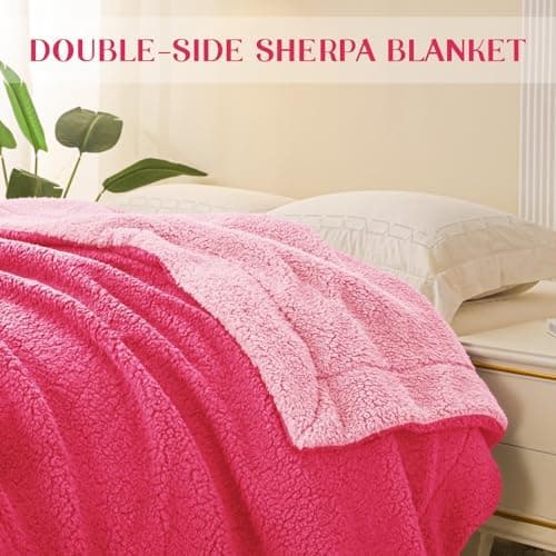 Exclusivo Mezcla Decke, Warme Kuscheldecke für Bett und Sofa, Tiefviolett/Lila 130x150 cm