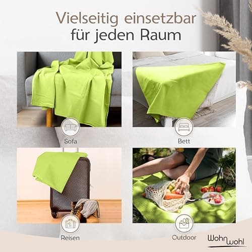 Tagesdecke Grau 100% Baumwolle Pflegeleicht Sommerdecke