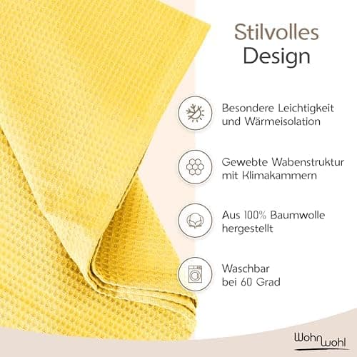 Tagesdecke Grau 100% Baumwolle Pflegeleicht Sommerdecke