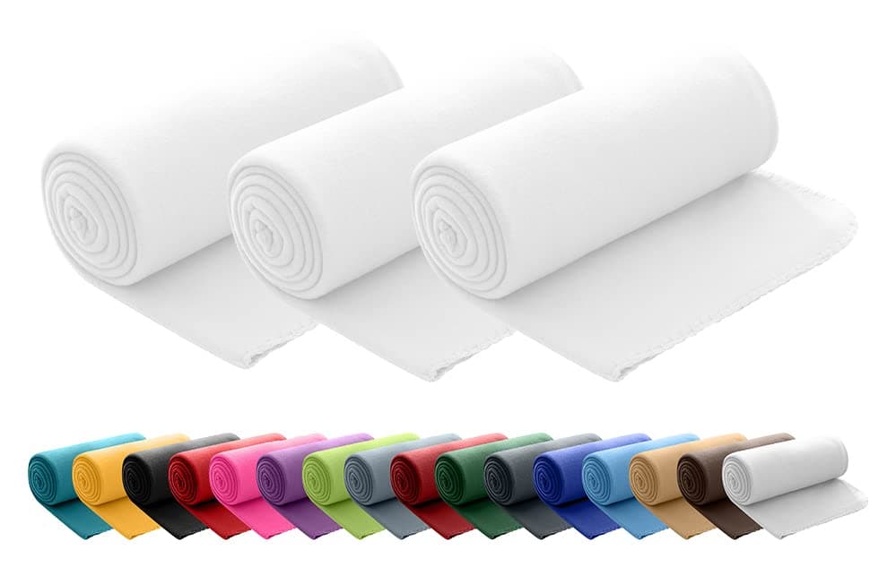 Wometo 3er Set Polar Fleecedecke OEKO-TEX STANDARD 100 Anti-Pilling Kettelrand beige Sand