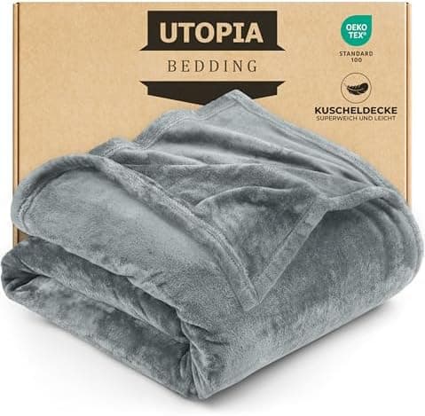 Utopia Bedding Kuscheldecke flauschig Warm für Winter und Sofa