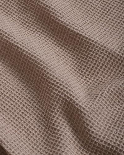 Premium Waffelpique Tagesdecke Grau 160x220cm - Leichte Sommerdecke für Bett und Sofa - 100% Baumwolle