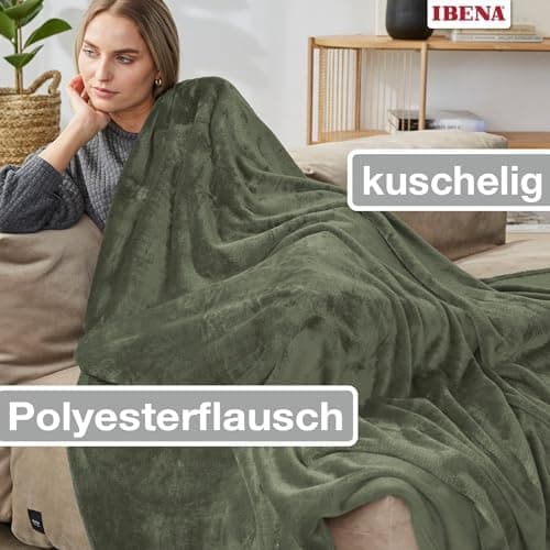 Ibena Kuscheldecke Olbia - flauschig, warm & waschbar, ideal für Kinder im Rose Farbton OEKO-TEX STANDARD 100  
Ibena Ku