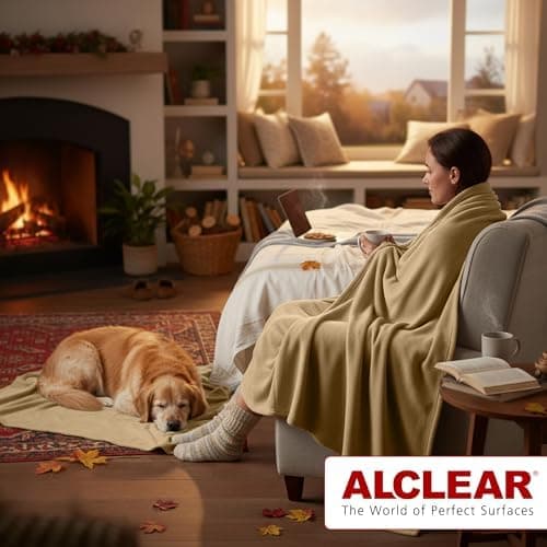 ALCLEAR Schokobraun Fleecedecken 130x160 cm, über 200 g/m2, SOFAGEDECKE DECKE Wohndecke Picknickdecke OEKO-TEX