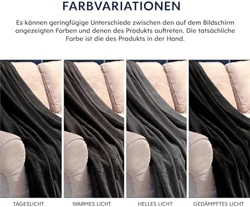 Dreamzie - Flauschig Fleecedecke 100% Polyester - Weicher Haptik - Lila - Kuscheldeko für Sofa und Bett - Großformat 130