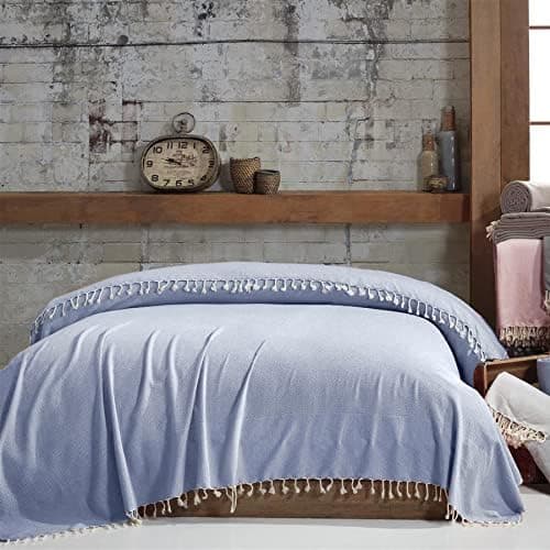 Mixibaby Tagesdecke Anthrazit 220x240 LuxTouch 100% Baumwolle