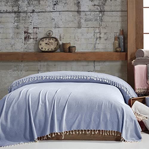 Mixibaby Tagesdecke Anthrazit 220x240 LuxTouch 100% Baumwolle