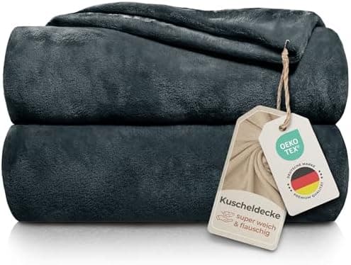 Gräfenstayn® Kuscheldecke flauschig & super weich - hochwertige Fleecedecke als Wohndecke & Tagesdecke - Overlap-Decke f