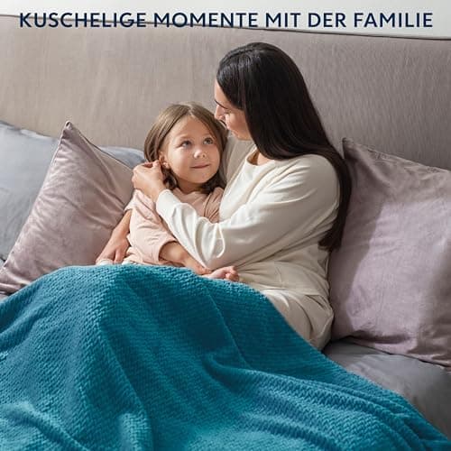 Dreamzie - Flauschig Fleecedecke 100% Polyester - Weicher Haptik - Lila - Kuscheldeko für Sofa und Bett - Großformat 130