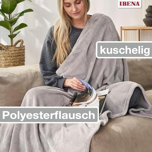 Ibena Kuscheldecke Olbia - flauschig, warm & waschbar, ideal für Kinder im Rose Farbton OEKO-TEX STANDARD 100  
Ibena Ku