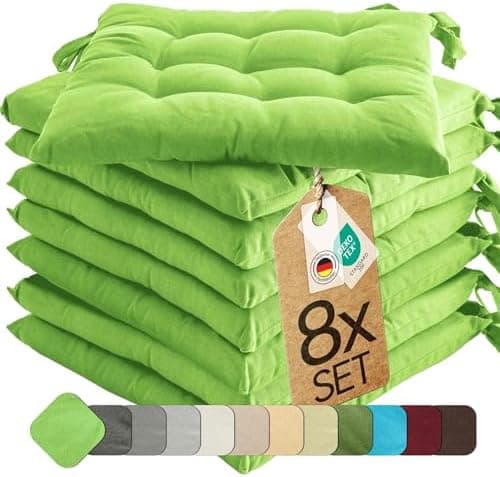 Etérea Türkiswaschbares Sitzkissen Stuhl 40x40 2er Set Inneneinbau - Outdoor & Indoor - OEKO-TEX Made in Green
