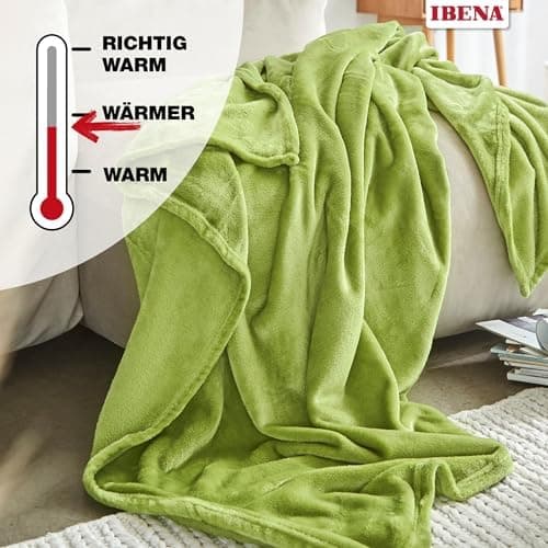 Ibena Kuscheldecke Olbia - flauschig, warm & waschbar, ideal für Kinder im Rose Farbton OEKO-TEX STANDARD 100  
Ibena Ku